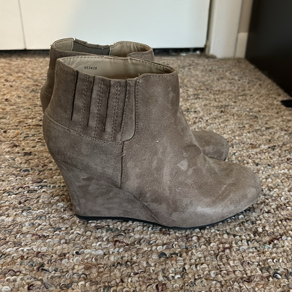 Tan booties